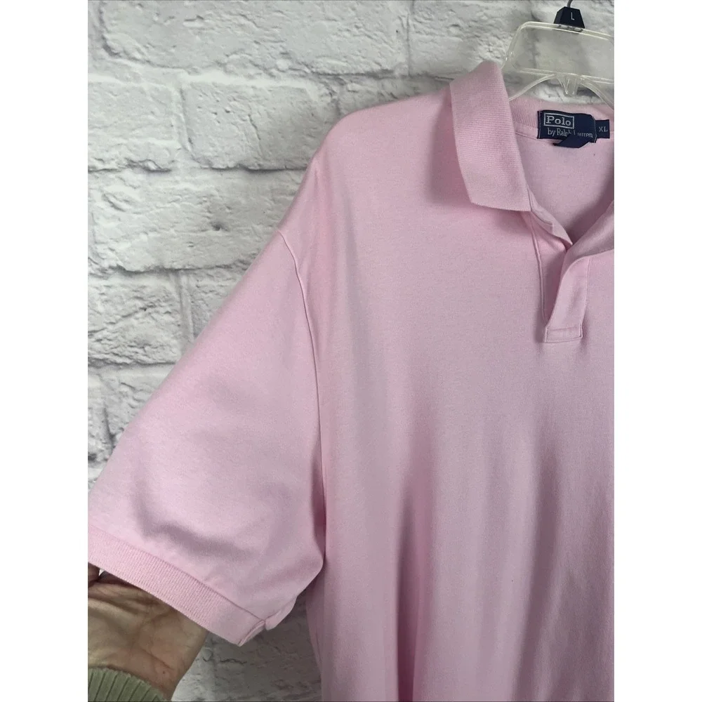 Polo Ralph Lauren Men's Preppy Pink Short Sleeve Cotton Golf  Polo Size XL READ